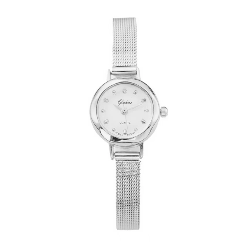 

Women's Watch Small Dial Stainless Steel Quartz Wrist Watch Pin Buckle Band Simple Design Watch For Women Gifts