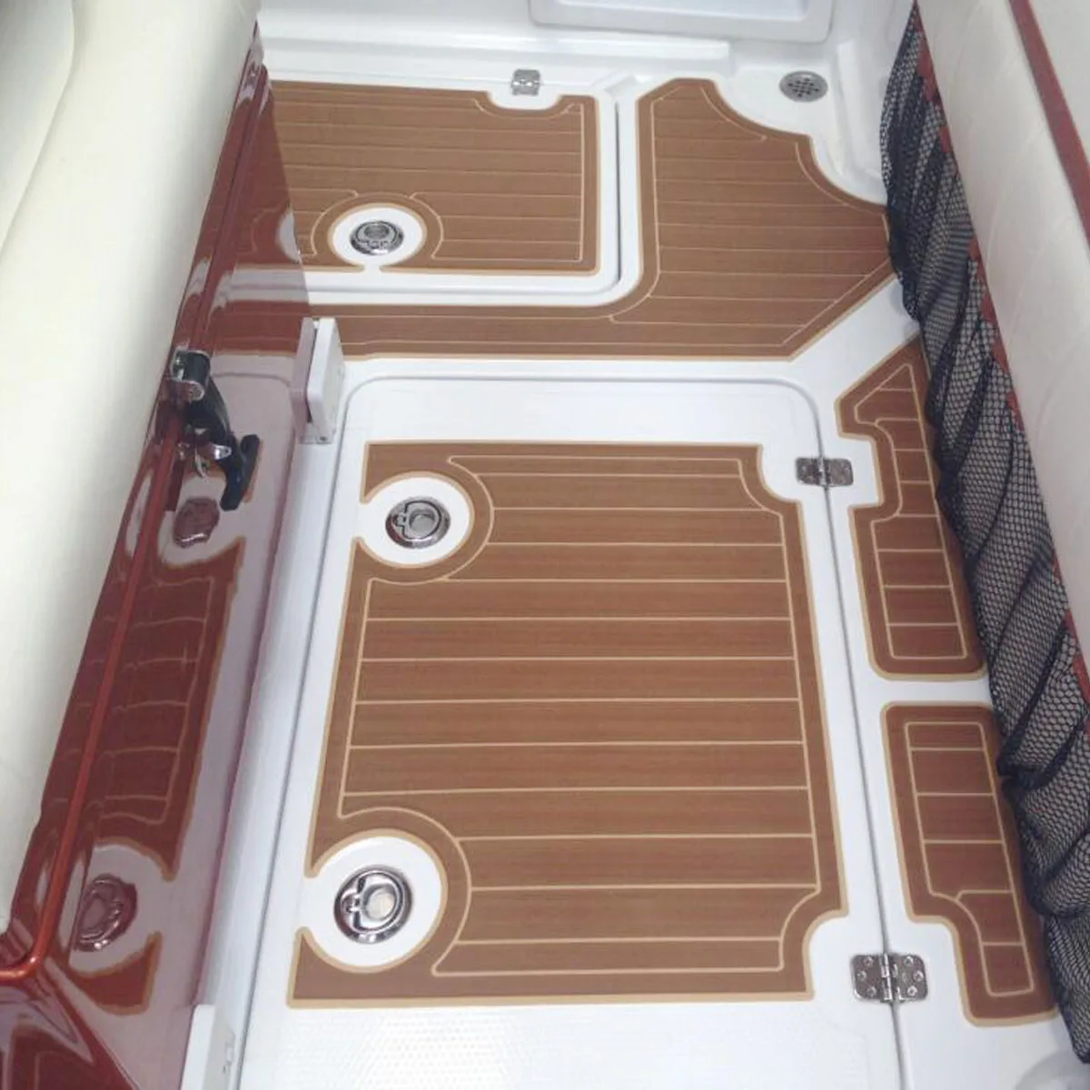 

KIWARM 2400x900x6mm Self Adhesive Tailored Large EVA Light Brown Boat Bedroom Flooring Imitation Teak Decking Sheet Pad