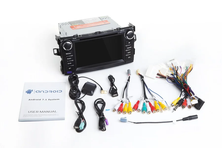 Top Android 9.1 HU Car Radio For TOYOTA AURIS COROLLA HATCHBACK COROLLA 2012- GPS Navigation Car Multimedia Player with canbus 1