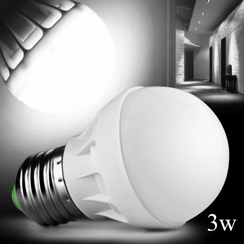 E27 3W 5730SMD Energy Saving Lamp Globe Bulb Ball Light  AC 220-230V White Lamp LED Light for office home kitchen