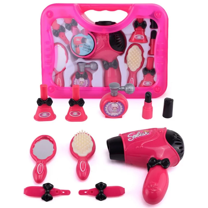 Игрушки для девочек Красота комплект подарок принцессы фен Камера Духи Помада Моделирование игрушки, делая ваши дети пользуются его
