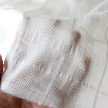 

White cloth, pure cotton jacquard fabric, countryside small fresh women's shirt, skirt fabric, children's fabric