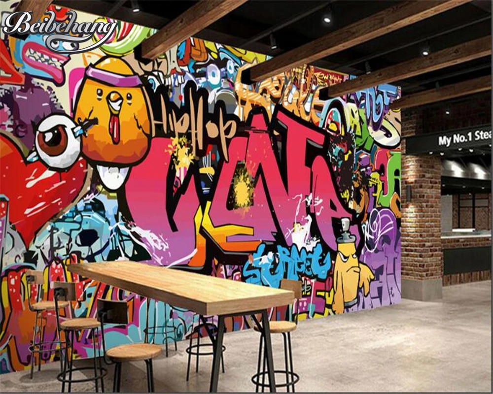 Papel de parede home decor 3D Beibehang graffiti carta