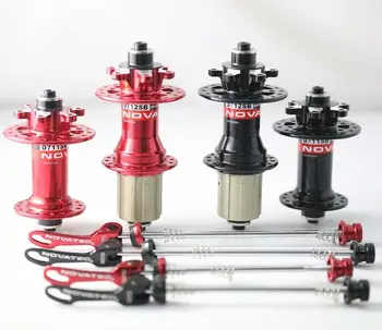 

Novatec D711SB D712SB ultra-light disc brake bearing MTB mountainRed Black color bike hub bicycle hubs 28 32 holes