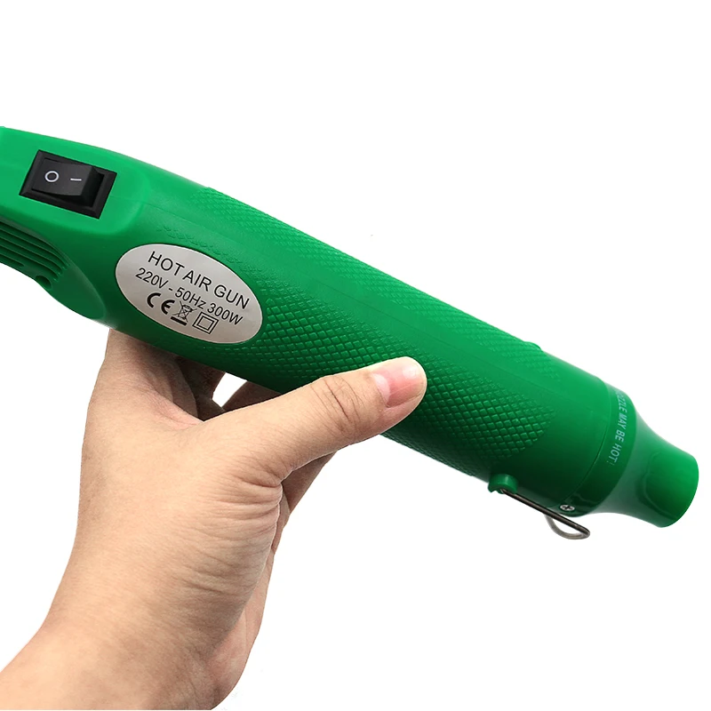 color 220V DIY Using Heat Gun Electric Power tool hot air 50hz 300W temperature Gun with supporting seat Shrink Plastic DIY tool 2