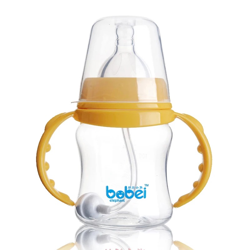 150ml baby kids children milk PP bottle for feeding newborn with silicone nipple and anti-dust cover