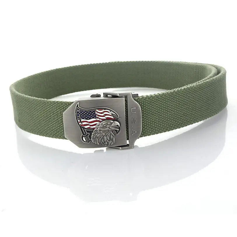 Cinturón lona para hombre y mujer, hebilla de metal de águila de EE. UU., cinturón militar lujo, cinturones tácticos del ejército para hombre, correa de alta calidad|army tactical belt|mens