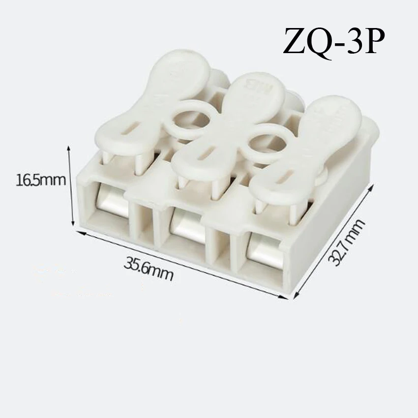 5 шт./лот ZQ 1P/ZQ 2P/ZQ 3P пружинный разъем провода легко подходит для светодиодной