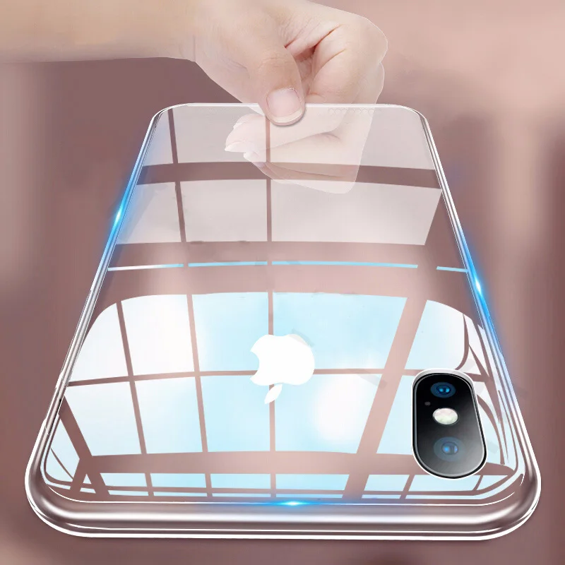 Shockproof Back Case For iPhone XR XS MAX X Transparent Silicon Soft TPU Cases Cover 8 7 Plus 8Plus6 6S 5 5s SE |