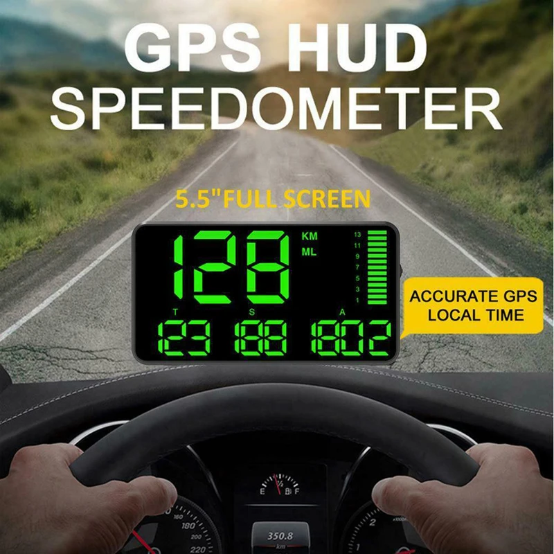 1 шт. C90 gps HUD скорость метр Черный 130*72*18 мм DC5V HUD Дисплей дисплей устройства скорость предупреждающие предметы запчасти для автомобилей