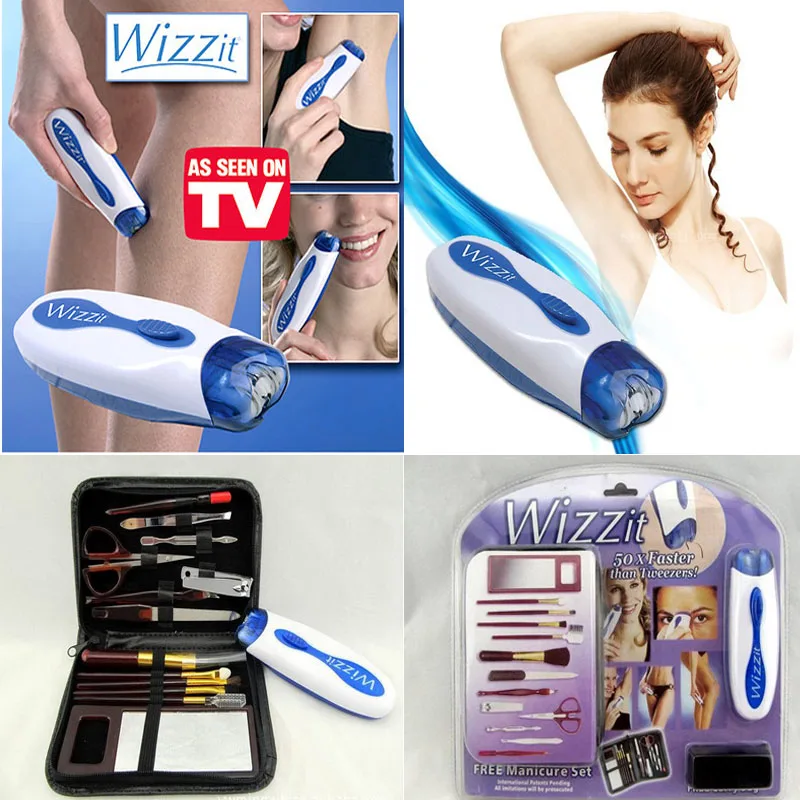 2018 Seen On Tv Wizzit Hair Remover Set High Quality Electric Epilator Makeup Tools Storage Bag Lady Suit Tv In Stock Epilator Electric Epil Epilatorepil Lady Aliexpress