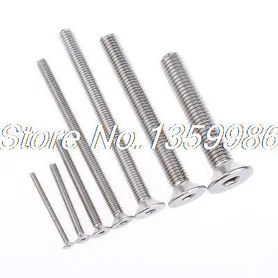 

100Pcs Plain Cap Stainless SteelMaterial Hex Socket Screw GB Standard M5X12mm
