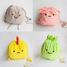 IVYYE 1 шт. желтый цыпленок кролик мультфильм Drawstring сумки милые плюшевые хранения Макияж сумка для монет комплект карман кошельки