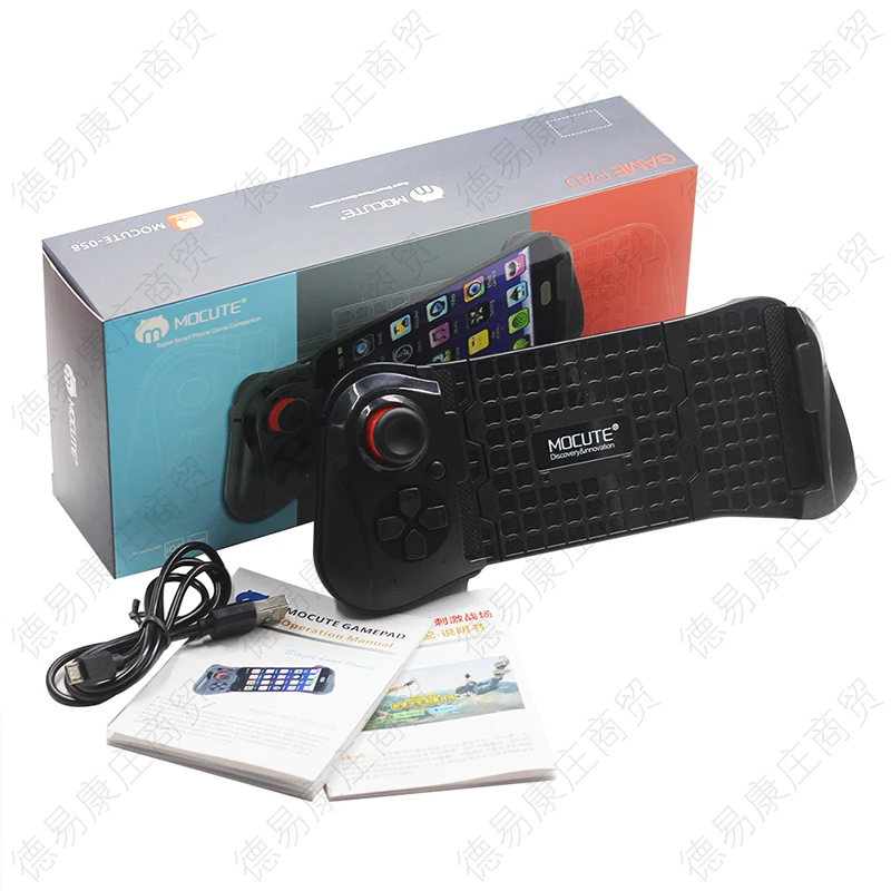 

No need APP connect directly Bluetooth mobile PUBG gamepad Mocute058 joystick controller For iPhone Android