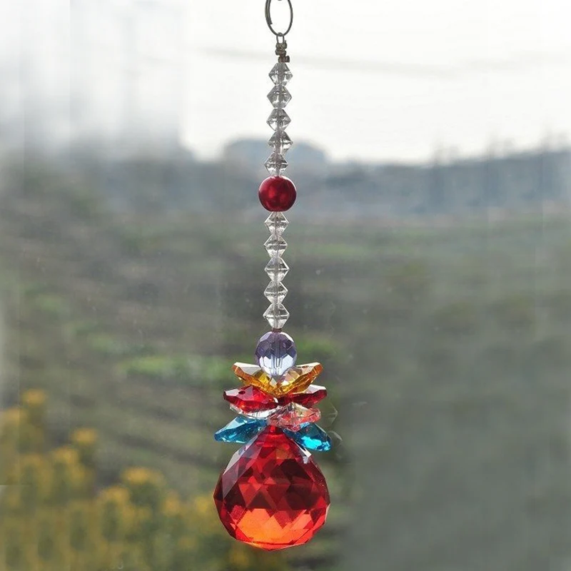 1PCS Chakra Crystal Suncatcher Ball Prism Pendant Hanging Pendant Window Ornament Rainbow Maker