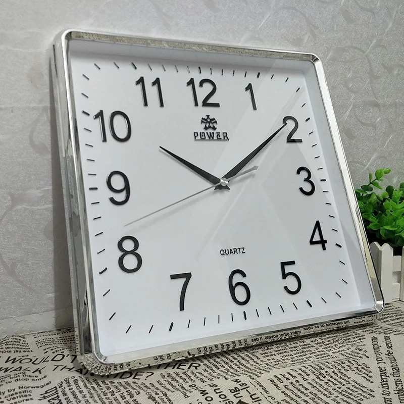 Бренд питания 12 дюймов большие настенные часы простые Horloge Murale Reloj De Pared Klok
