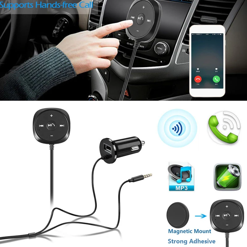 Беспроводной Bluetooth приемник 3 5 мм AUX аудио музыкальный в 2 1 а с автомобильным