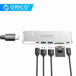 ORICO USB HUB Тип C к HDMI TF SD 3,0 Thunderbolt 3 адаптер для Apple Macbook Pro ноутбук Планшетные ПК