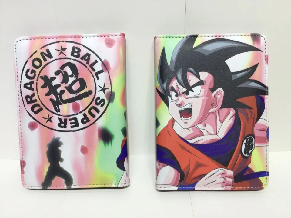 Модный кожаный держатель для паспорта Dragon Ball с героями мультфильмов, аниме-кошелек, Прочный чехол для паспорта и удостоверения личности, креативный подарок для мужчин и мальчиков