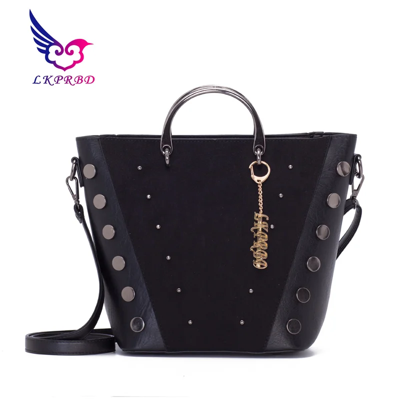 2018 NEW LKPRBD 6 color patchwork totes handbag women Bucket shape shoulder bag Women Shoulder bags shopping bag High-quality PU