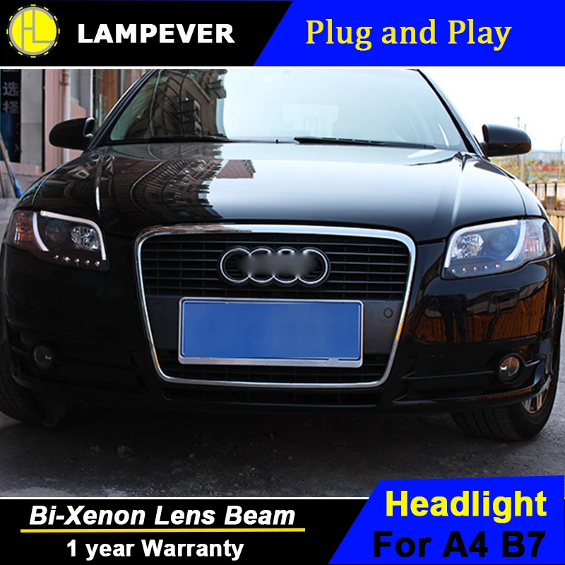 HLC Car Styling for Audi A4 B7 Headlights 2005 2008 A4 B7 LED Headlight
