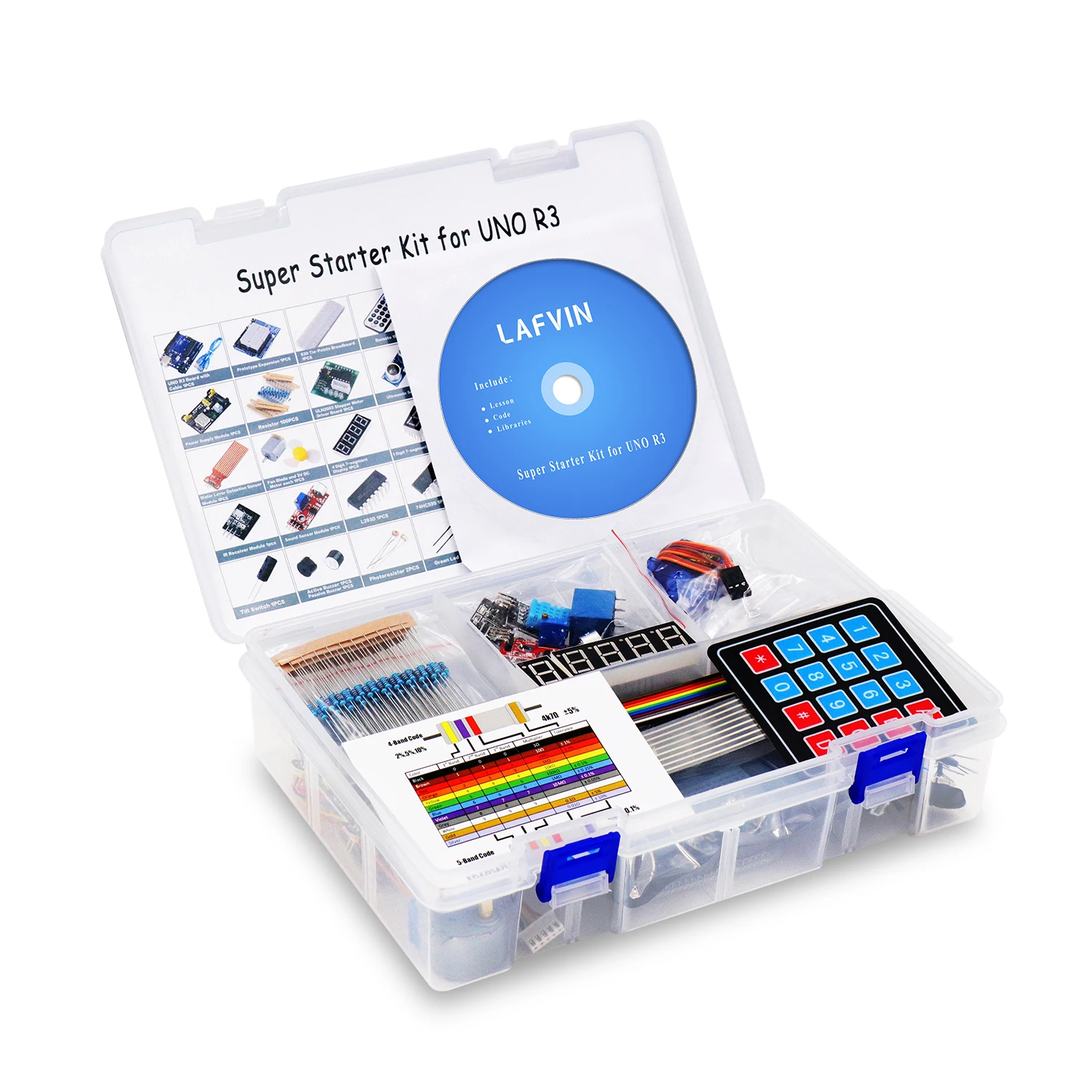 

LAFVIN Super Starter Kit include Uno r3,LCD 1602 IIC with Tutorial for Arduino