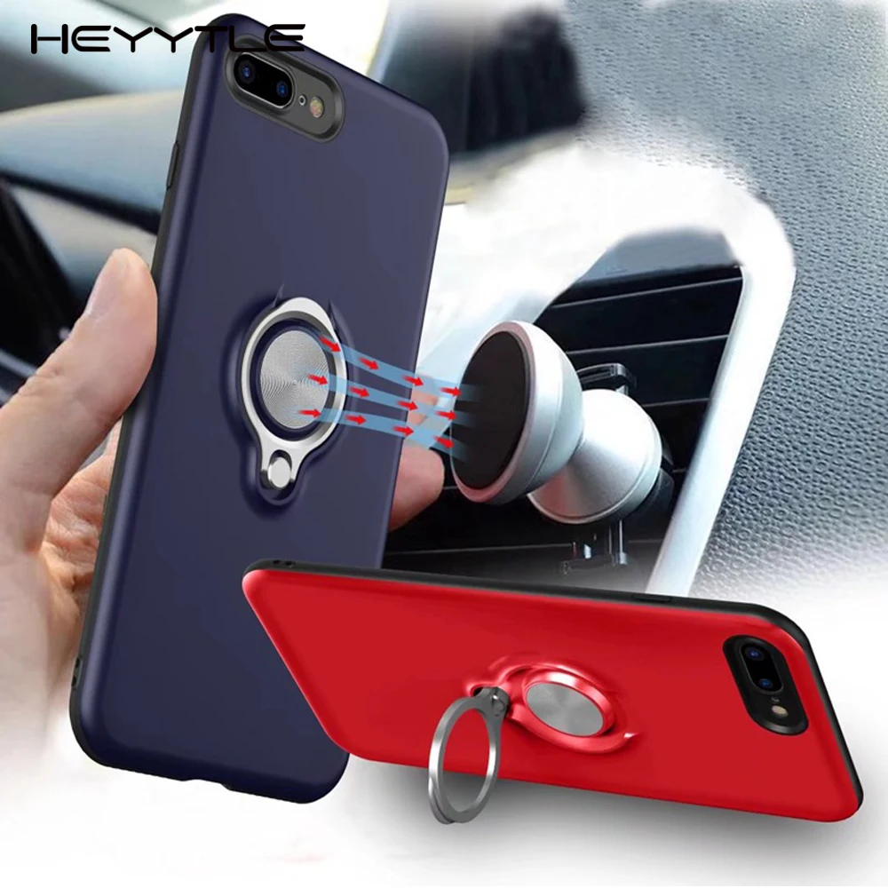

Heyytle Armor Shockproof Phone Case For iPhone X 8 7 6 6s Plus Ring Holder Cases Car Holder Stand Coque Magnetic Bracket Cover