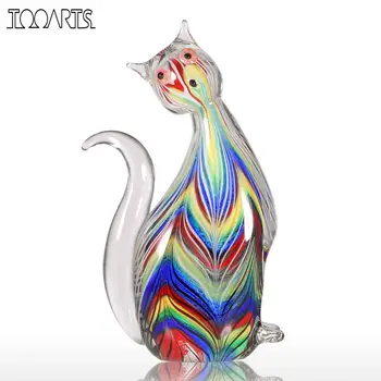 

Tooarts Colorful Kitten Gift Glass Mini Animal Figurine Paperweight Figurine Handblown Home Decor Home Decoration Accessories