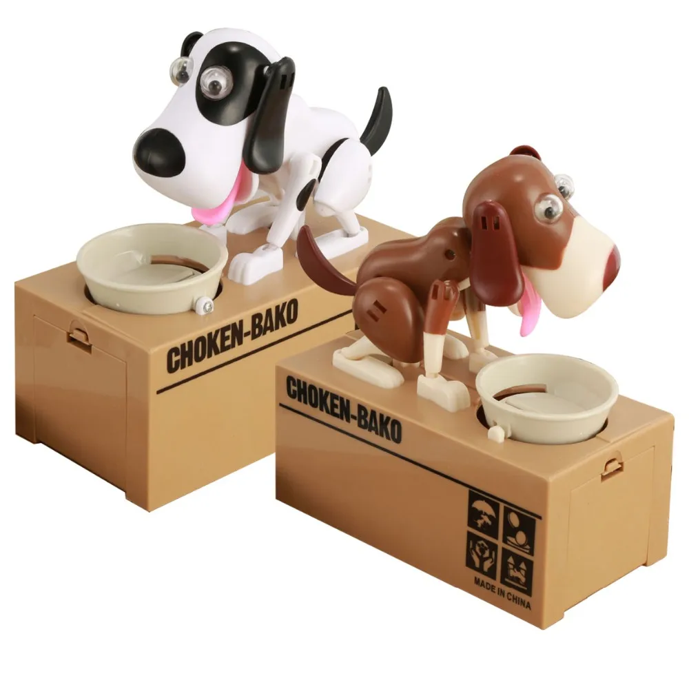 

Robotic Dog Piggy Bank Doggy Funny Automatic Stole Coin Toy Money Saving Box Eating Money Dog Toys For Kid Birthday Xmas Gift