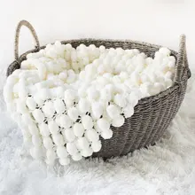 Мини-одеяло pom текстурированный коврик prop/новорожденный реквизит попкорн покрывало для фото новорожденный реквизит коврик одеяло ковш подкладка в корзину