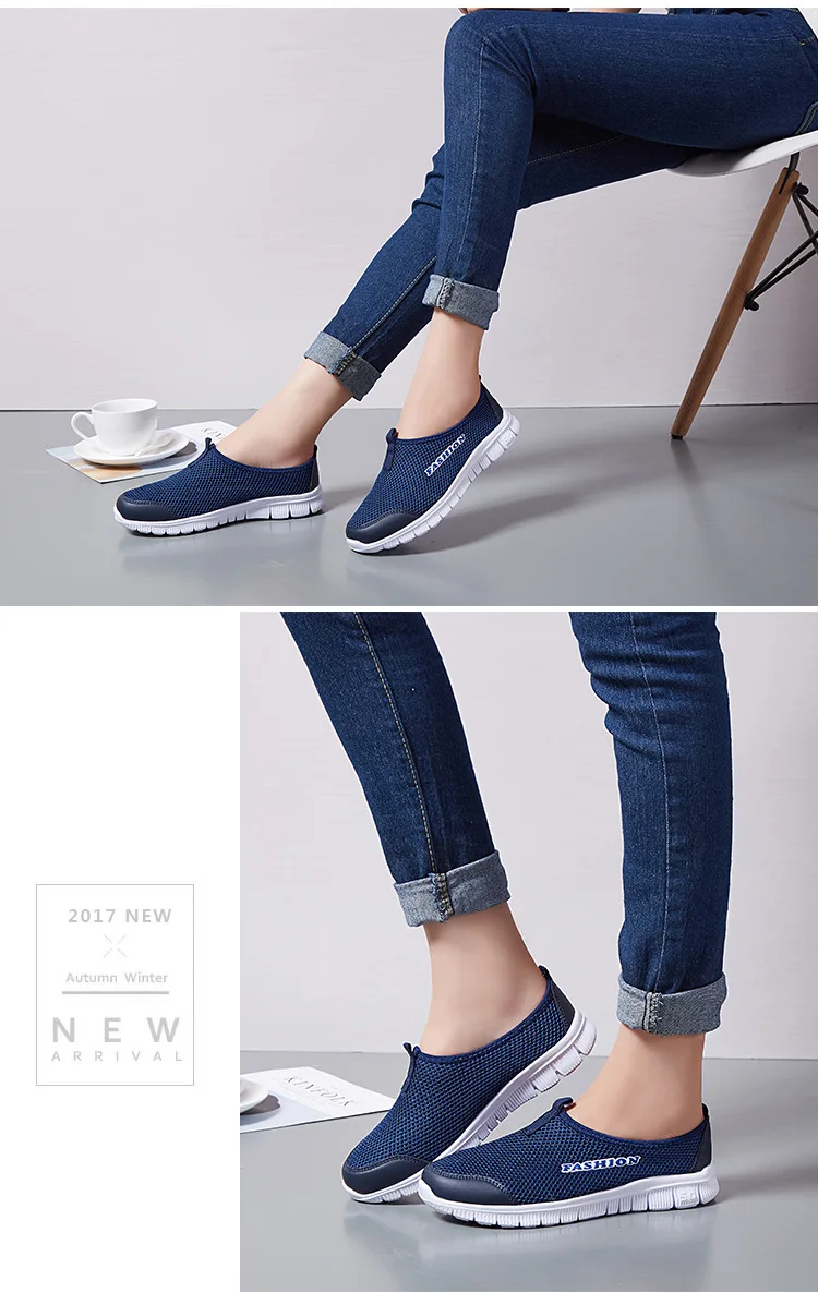 Women's Superb Mesh Breathable Sneakers-Blue