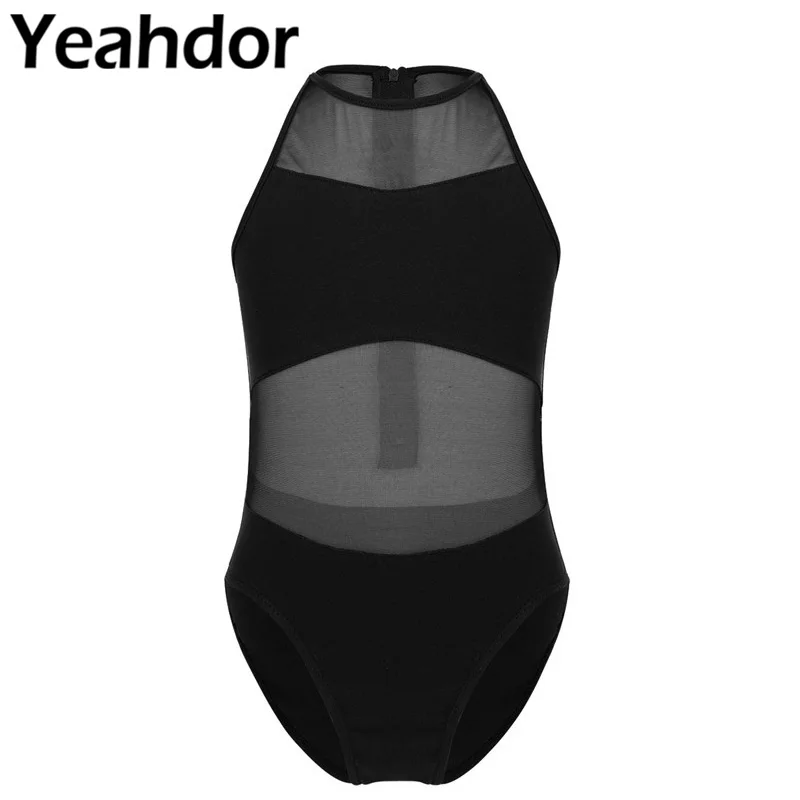 

Kids Girls Ballet Leotard Sleeveless Zipper Mesh Back Dance Wear Toddler Athletic Leotards Dress Acrobatics Gymnastics Jumpsuit