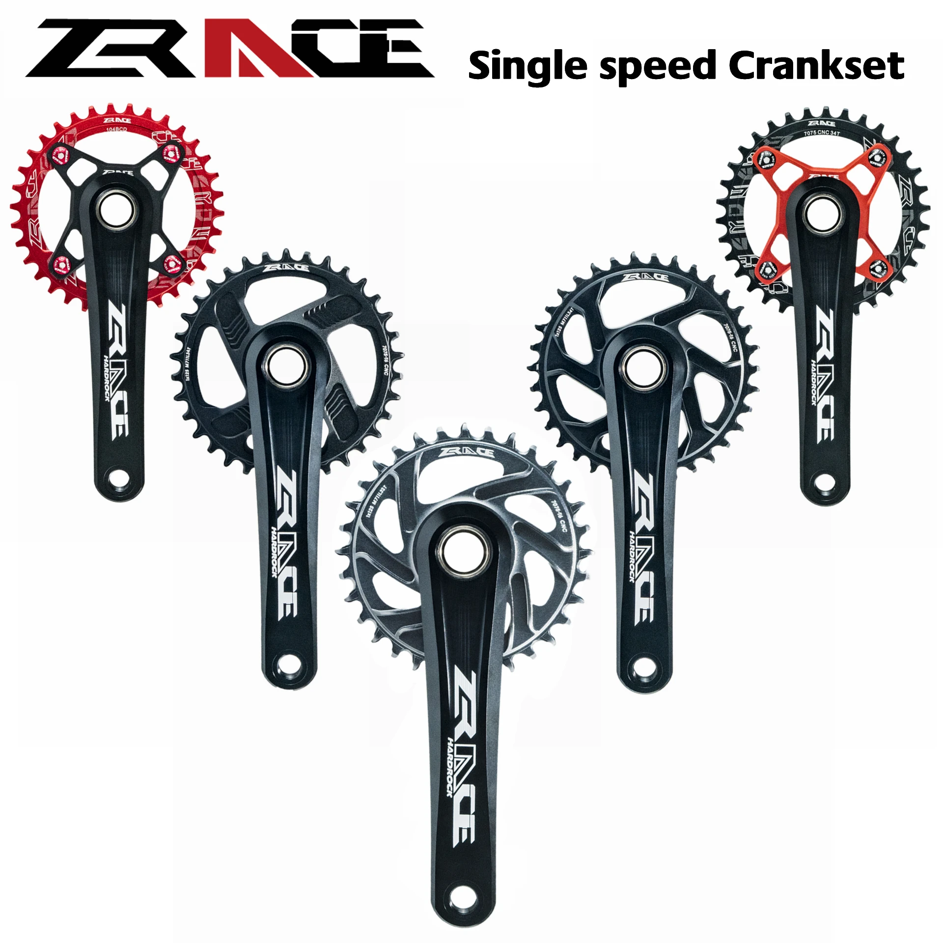 

ZRACE HARDROCK 1 x 10 11 12 Speed Crankset Vickers-hardness 21! for MTB 170mm / 175mm,32T/34T/36T, Chainset Crankset SRAM EAGLE