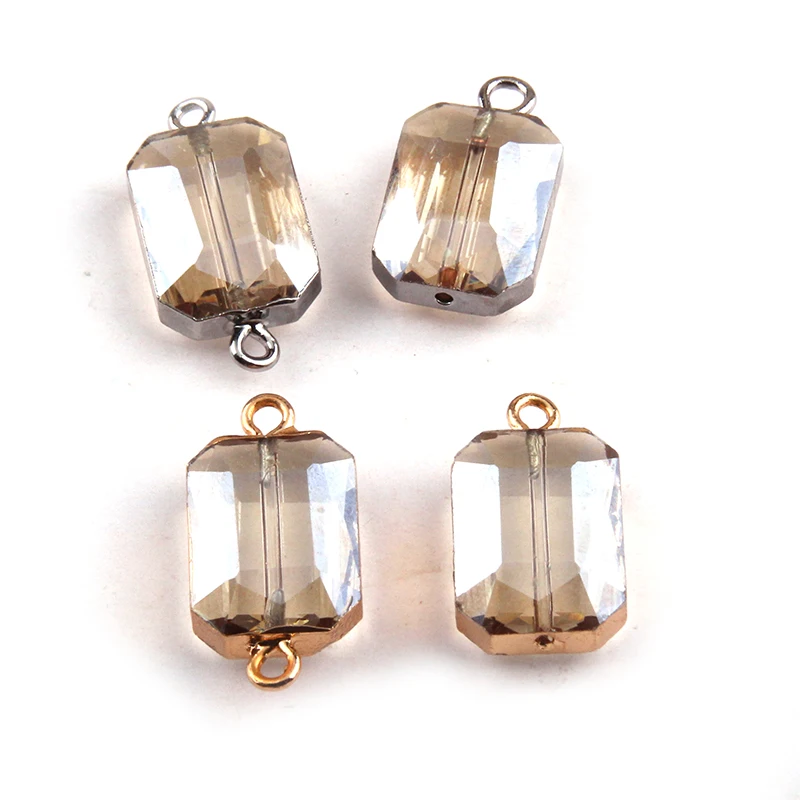 

S Glass Crystal Link Pendant Charm For Making Jewelry