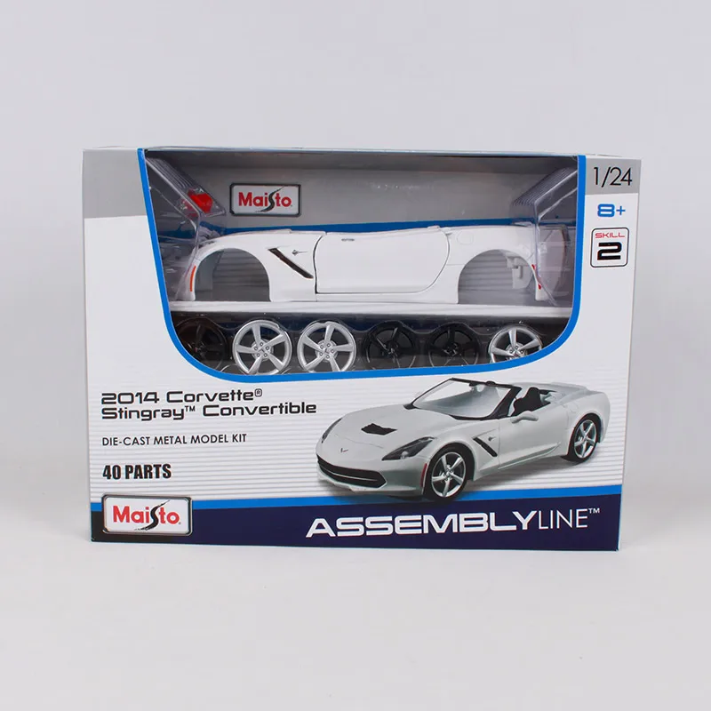 Maisto 1:24 2014 Chevrolet stingray кабриолет автомобиль литья под давлением модель комплект 40 частей Серебряный автомобиль литья под давлением mannal модель... Maisto 1:24 2014 Chevrolet stingray кабриолет автомобиль литья под давлением модель комплект 40 частей Серебряный автомобиль литья под давлением mannal модель...