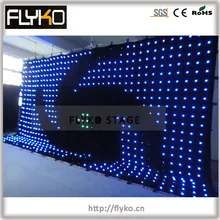 Светодиодный черный занавес 4 м высокий 7 м Широкий Этап украшения ПК контроллер с программным обеспечением