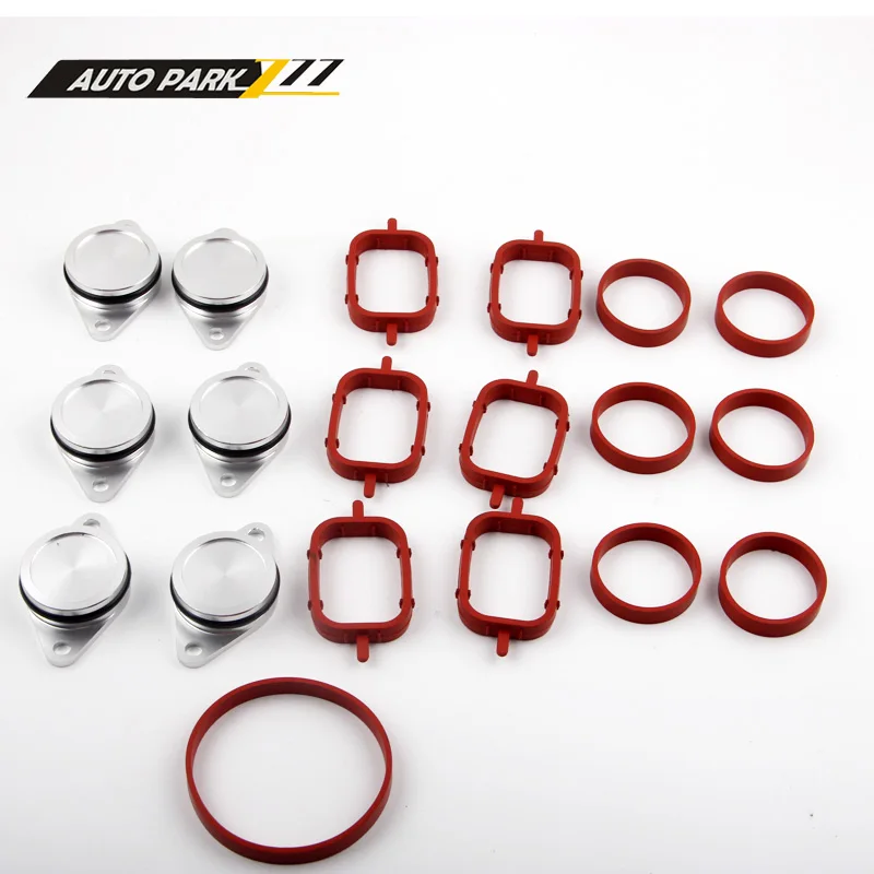 Comprar Juego de 6x33mm diseño OEM de aluminio para BMW Swirl Flap Blanking Plates sello con junta de colector de admisión 6 cilindros