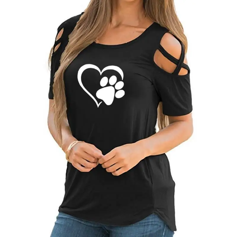 

Women T Shirt Boho Beach Tees Summer T-Shirts Red Blue Black Sexy Off Shoulder Tops Cartoon Print Shirts Casual Short Sleeve Top