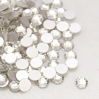 flat rhinestone glass crystal faceted grade round flatback rhinestones fix 3mm beads approx clear non 100pcs ss12 plated