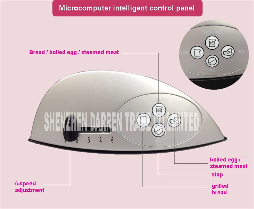 XB-8002 бытовой 220 В многофункциональный для завтрака тост печь Тостер машина с вареным яйцом 1000-1200 Вт нержавеющая сталь