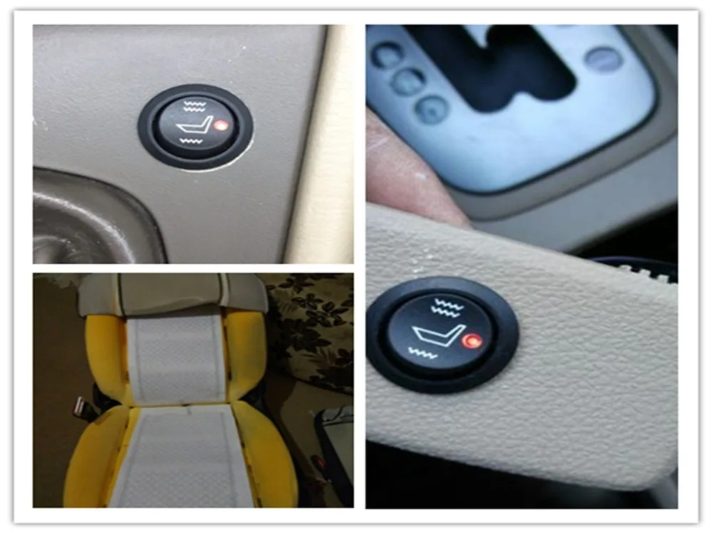 

universal Automobiles Interior carbon fiber seat heated for warm support in cold seasons for one seat install support accessory