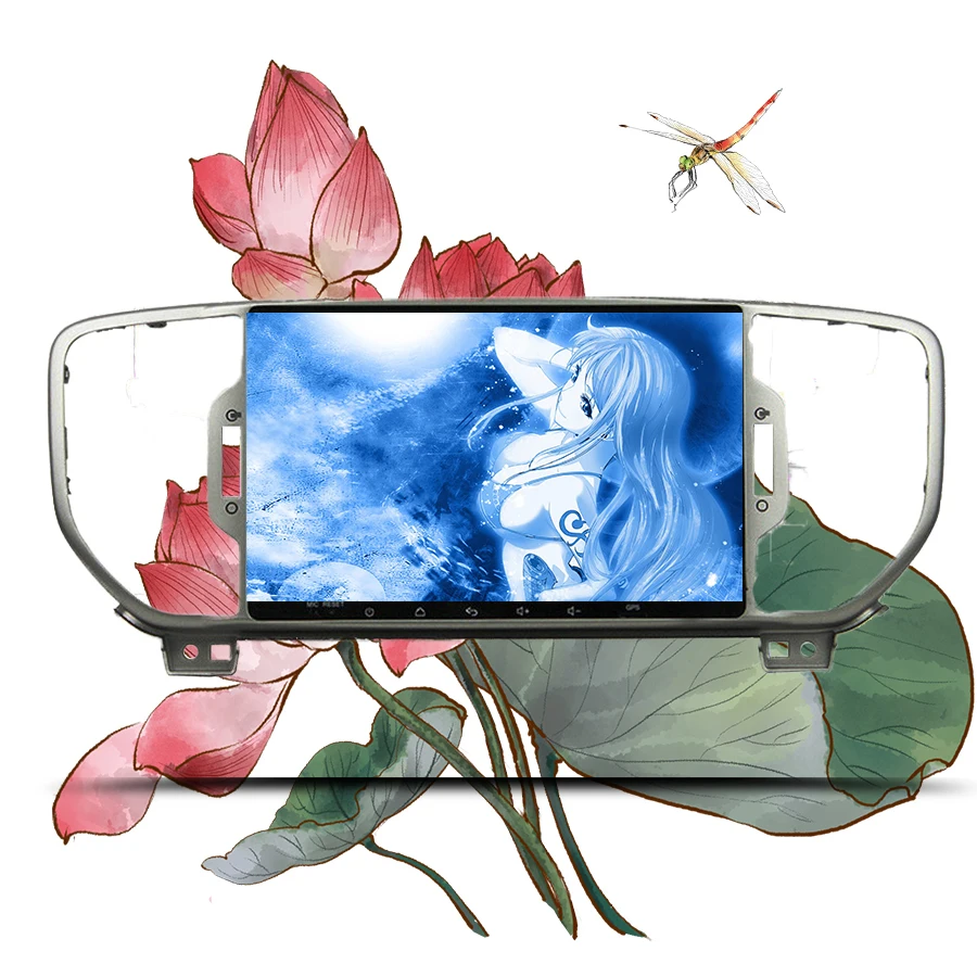 Discount 9" IPS Android Octa Core car dvd player for KIA sportage 2016 2017 2018 KX5 gps navigation 1 din stereo head unit Android 9.1 5