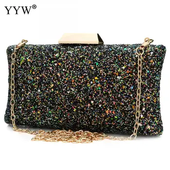 

YYW Wholesale Sequins Shoulder Plastic Handbag Fashion Clutch Bag Beautiful Evening Bag For Women Bolsos De Fiesta Para Mujer