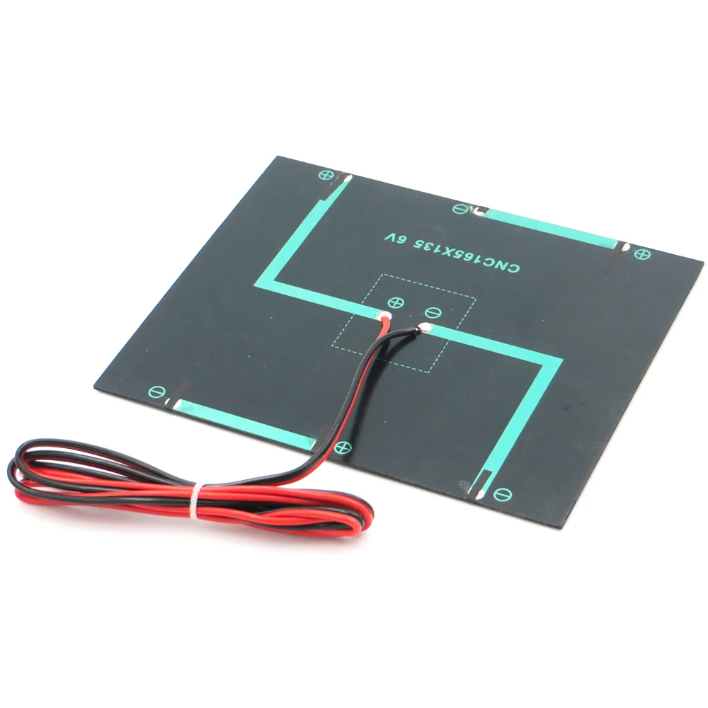 

6V3.5W Solar Power Generation Droplet Panel + 100CM Red and Black Line DIY Made Customized Solar Panels