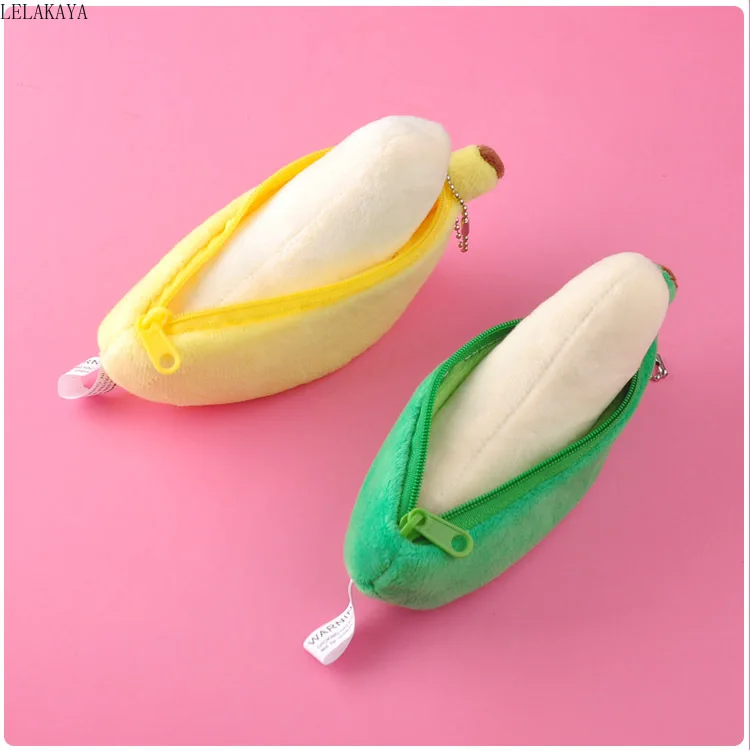 

2 Style 15cm Plush Kawaii Banana Pea Keychains Mini Soft Stuffed Keyring Children Lovely Creative Bag Xmas Pendants Gift Doll