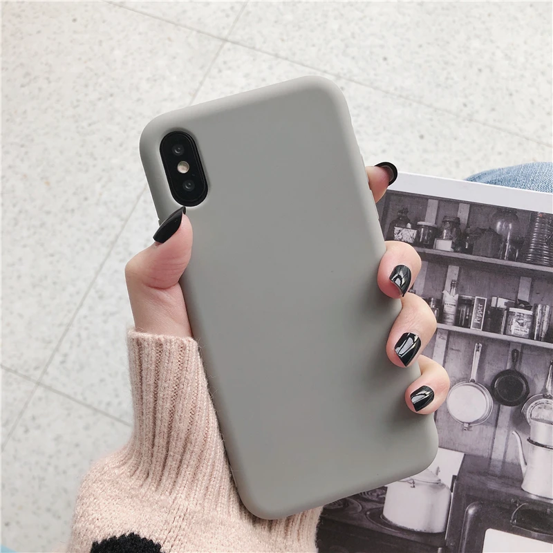 Модный красный чехол для iPhone 11 11Pro XS MaX XR X из мягкого ТПУ зеленого цвета 6 7 8