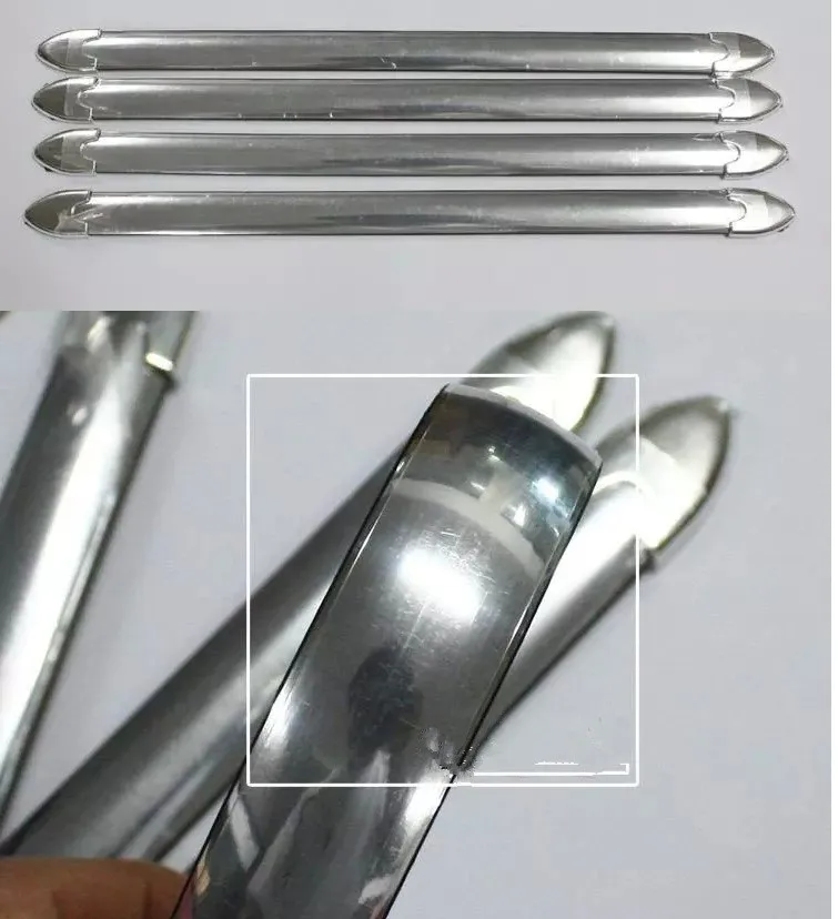 

4pcs/lot Car crash strip Bumper crash accessories silver for Dacia duster logan sandero stepway lodgy mcv 2 dokker accessories