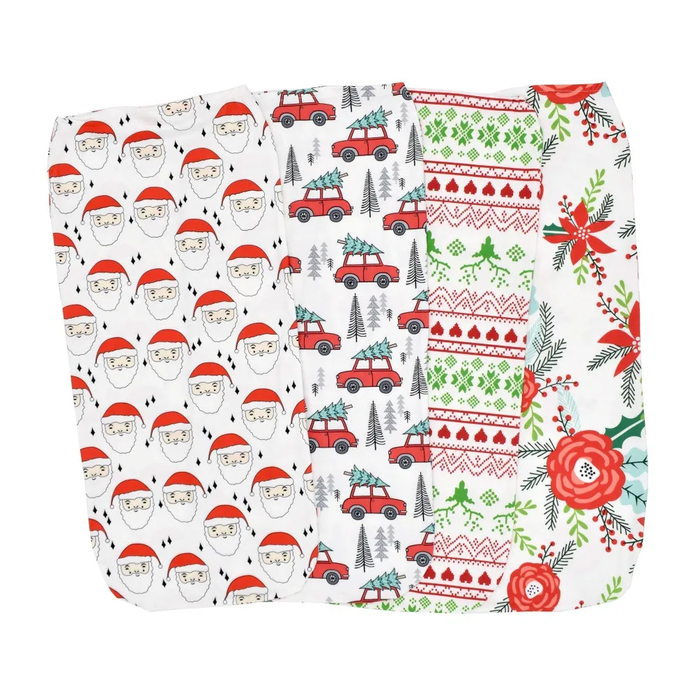 LONSANT детские спальный мешок Рождество принт милый хлопок одеяло для новорожденных пеленка Мода младенческой XMAS + шапка комплект
