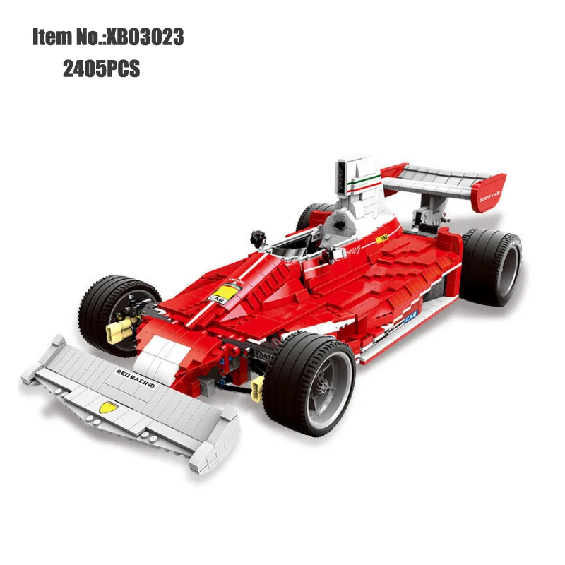 

XINGBAO Bricks Technic Genuine The Red Racing Car Set Building Blocks Compatible LegoING Weapons Toys for Children