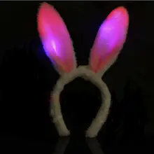 300 шт. DHL свет световой кроличьи уши мигающий заячьи уши головной убор волос обруч игрушки малыш День рождения yh315
